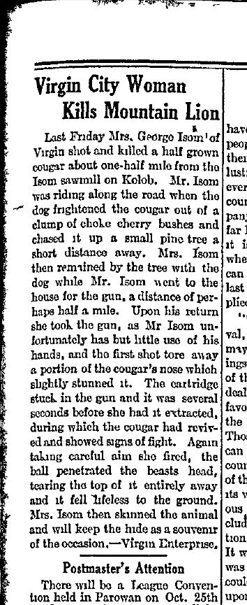 Scan of Washington County News article on page 5 of the 30 Sep. 1909 edition